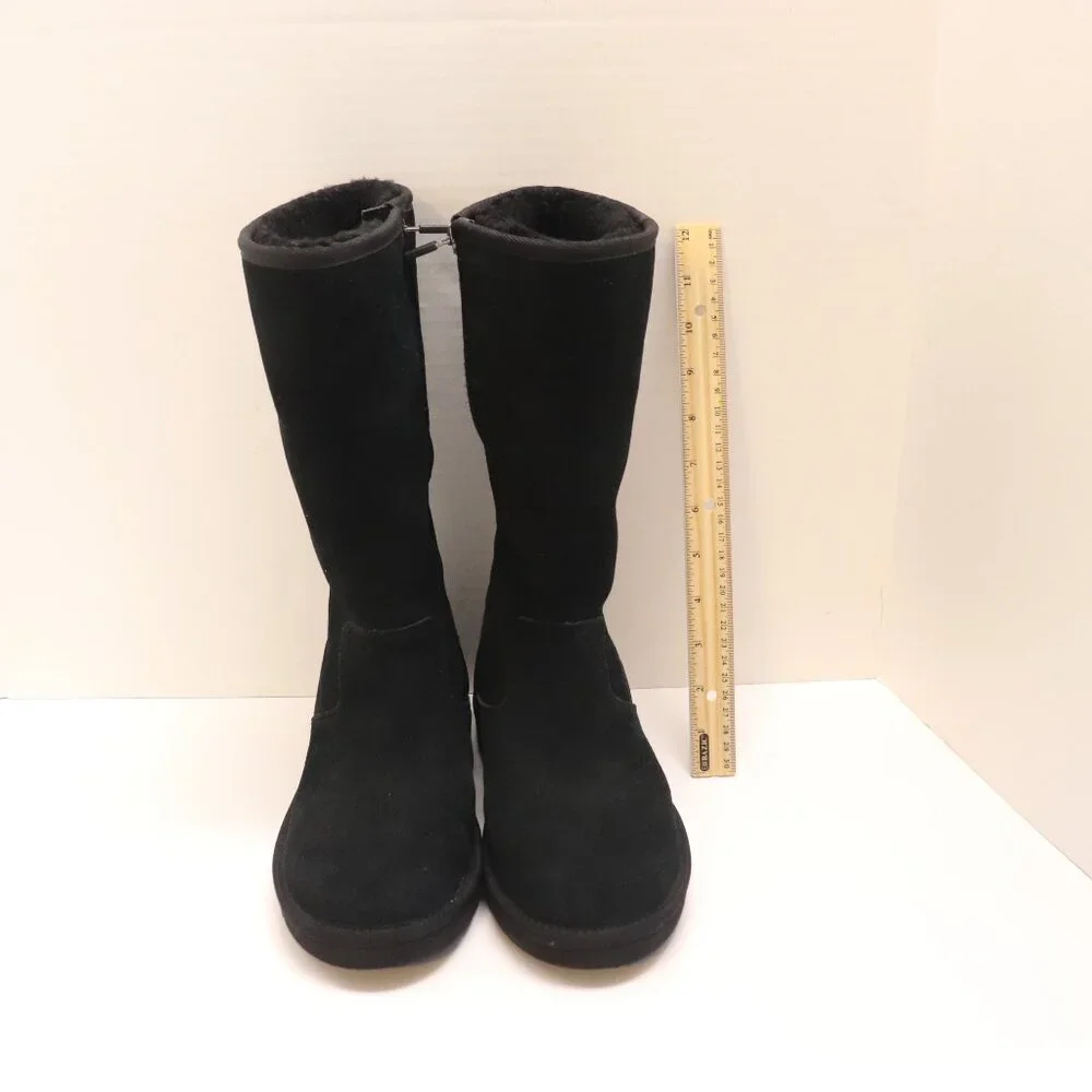 UGG Women's‎ Black Knee-High Boots Size US6 Black Sheepskin Fur Lined